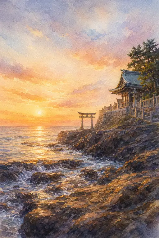 The Shrine Watches Its Small Door to the Sea