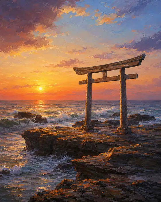 The Gate Stands Where Day Touches Stone