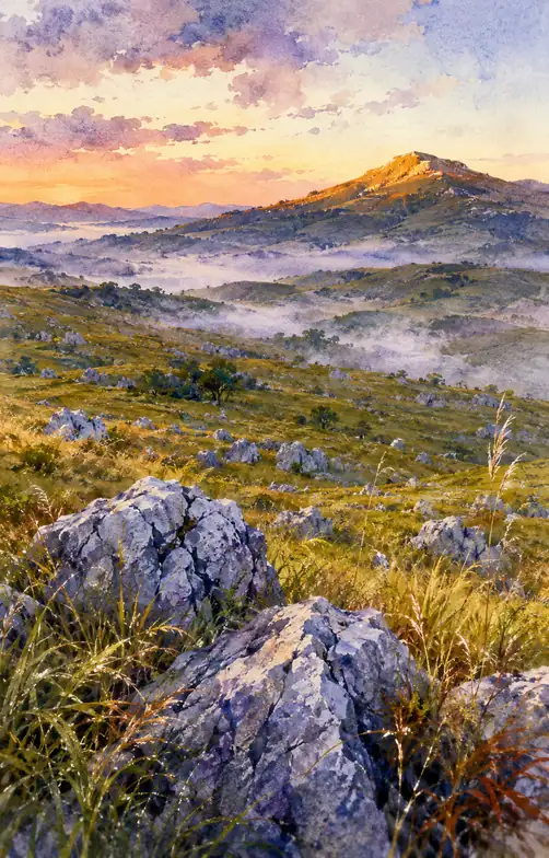 The Earth Breathes in Pale Stone
