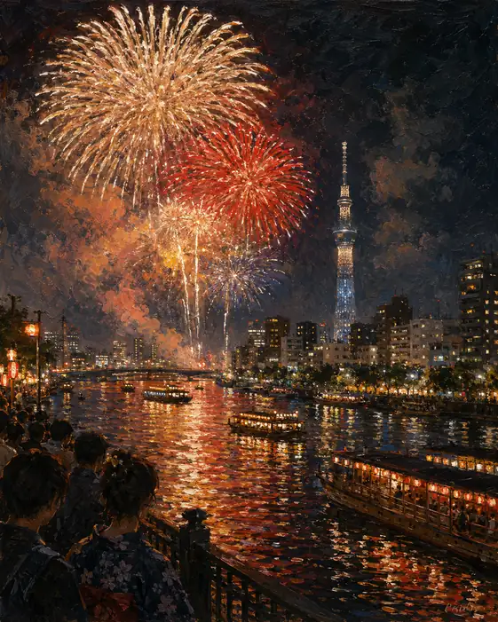 The Night Our Yukata Held the Firelight