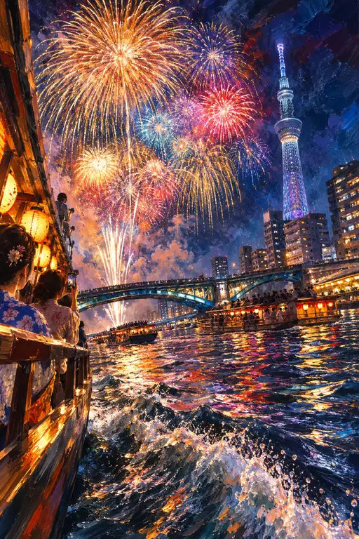 夏の袖、火の川