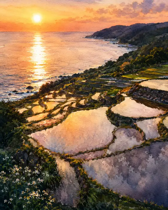 Sunset Fills the Fields One Mirror at a Time