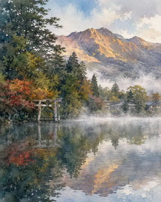 Autumn Sets a Small Gate Before the Mountain