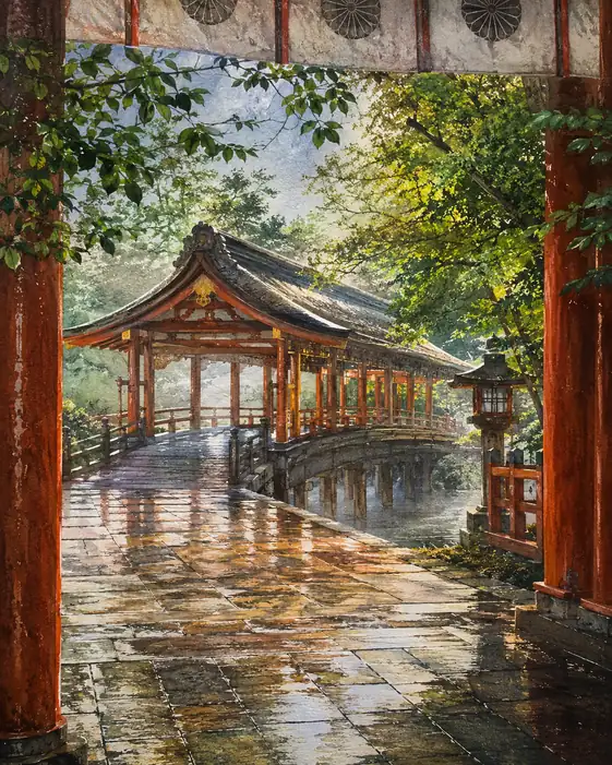 The Rain Crosses Before the Pilgrim