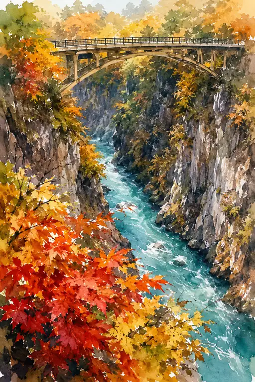 Turquoise Through the Burning Leaves