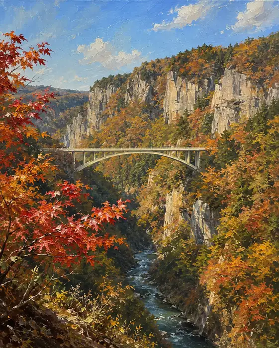 Autumn Suspended Over Deep Water