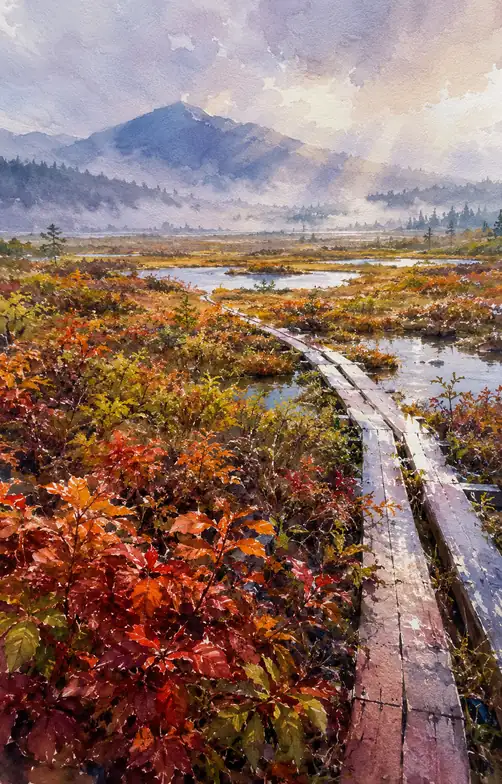Autumn Lays a Path Across the Marsh