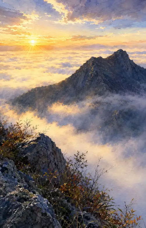 Morning Poured Across the Clouds