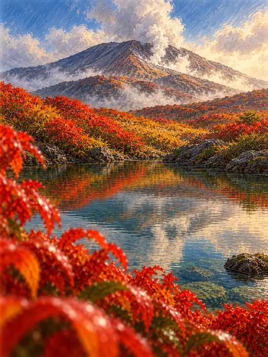 The Mountain Breathes Through Autumn