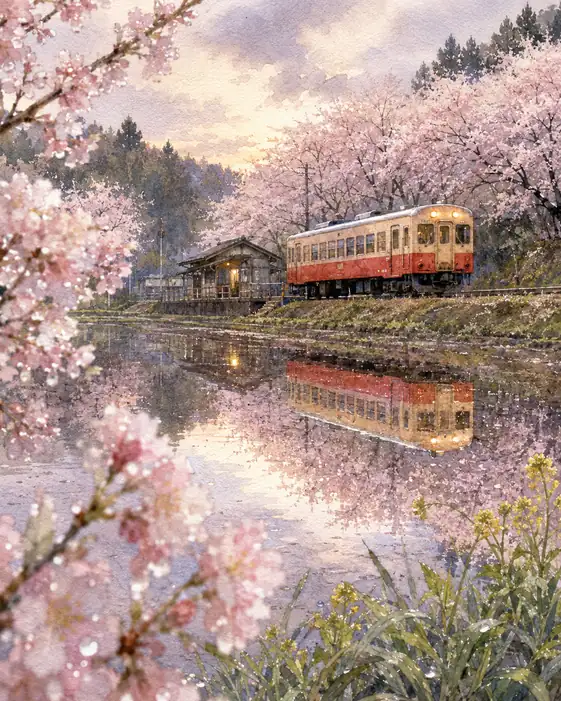 Spring Waits at the Country Platform