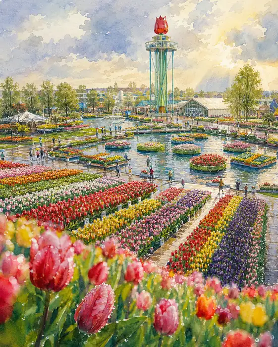 Spring Arranged Around a Flame