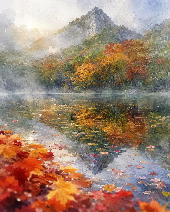 Leaves Adrift in the Mountain's Memory