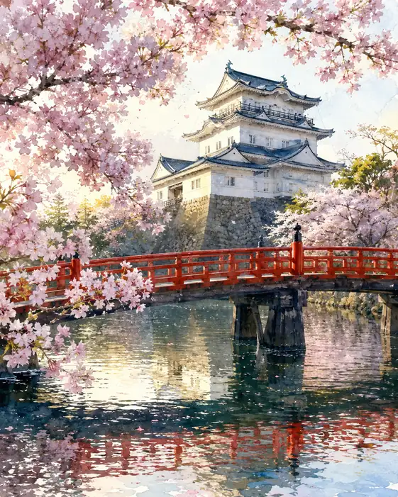 The Red Bridge Carries Spring