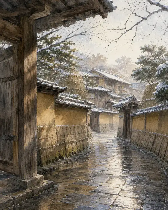 Winter Leaves the Gate Unspoken