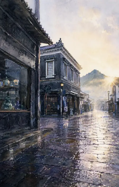Morning Polishes the Old Town