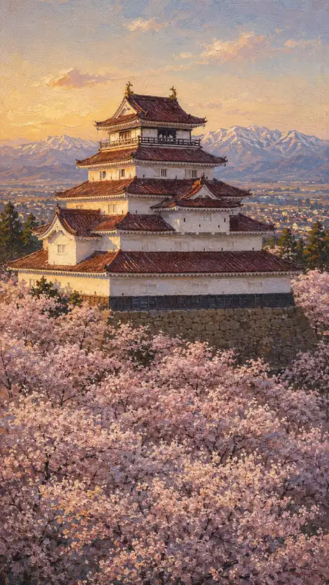 花の海の彼方に帰る城