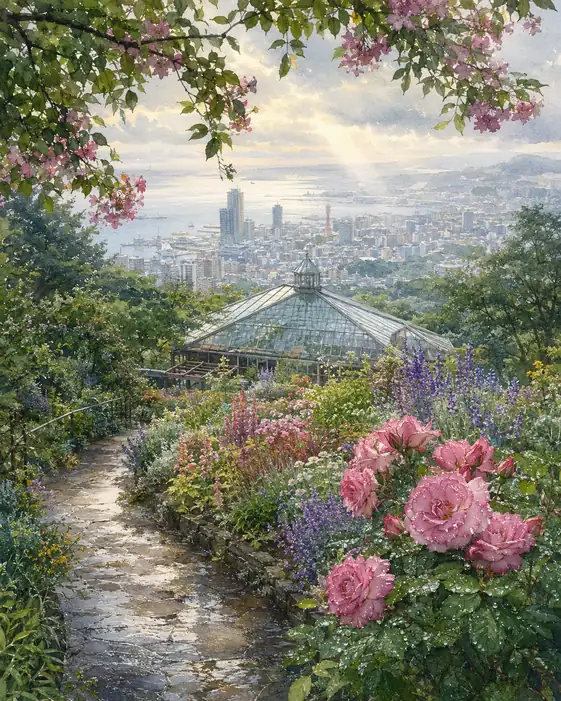 Roses Look Down Upon the Harbor