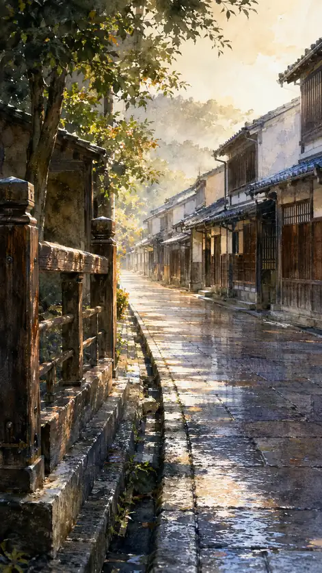 Sunlight Returns to the Empty Street