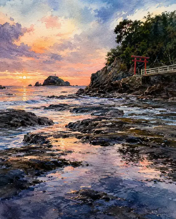 The Vermilion Gate at Evening's Edge