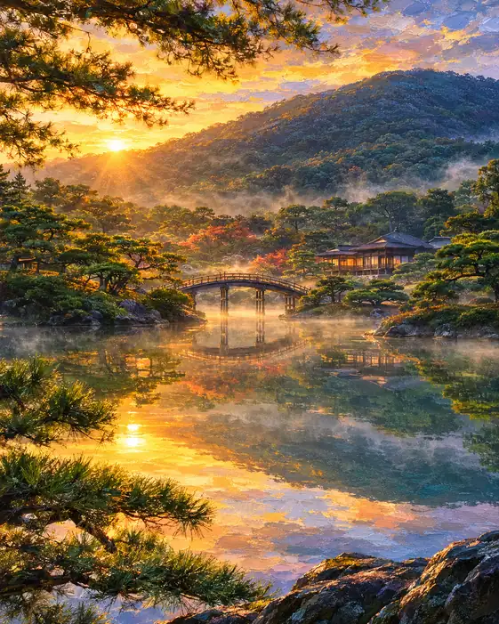 The Bridge Where Morning Meets Its Reflection