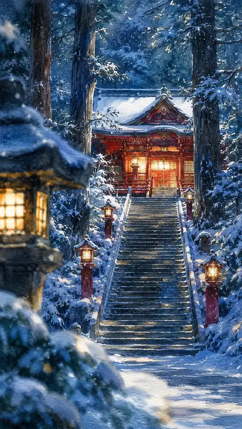 祈りへ昇る冬の灯