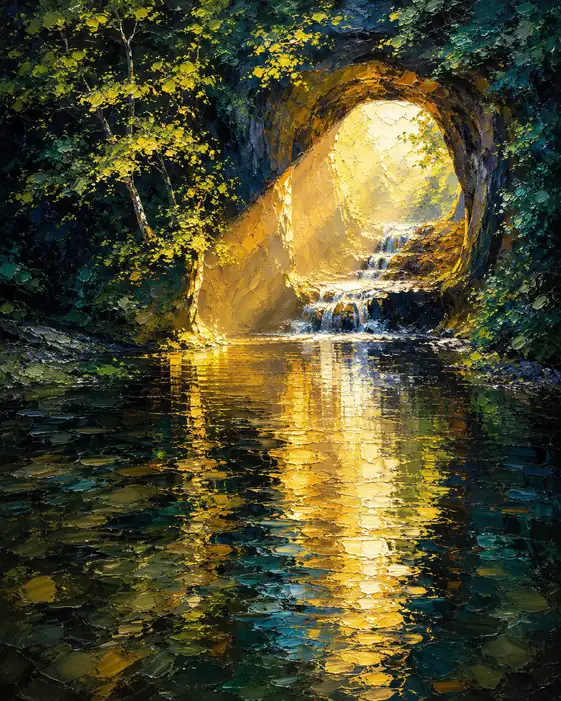 Water Receives the Golden Hour