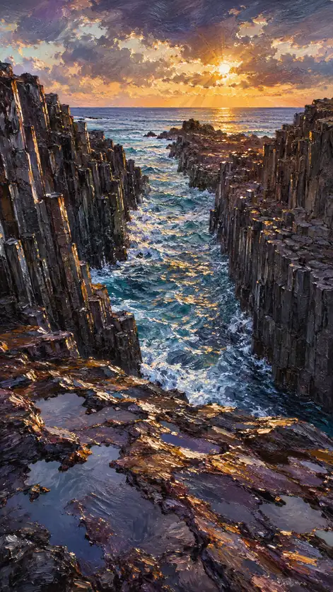 The Sea Between Stone Organ Pipes
