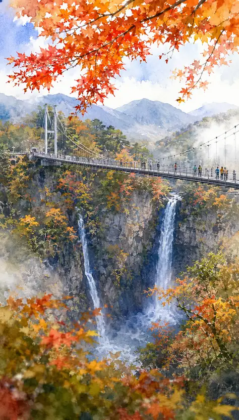 峡谷の向こうで秋が呼ぶ