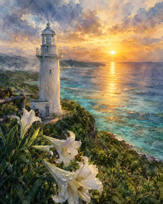 Lilies Keep the Lighthouse Dawn