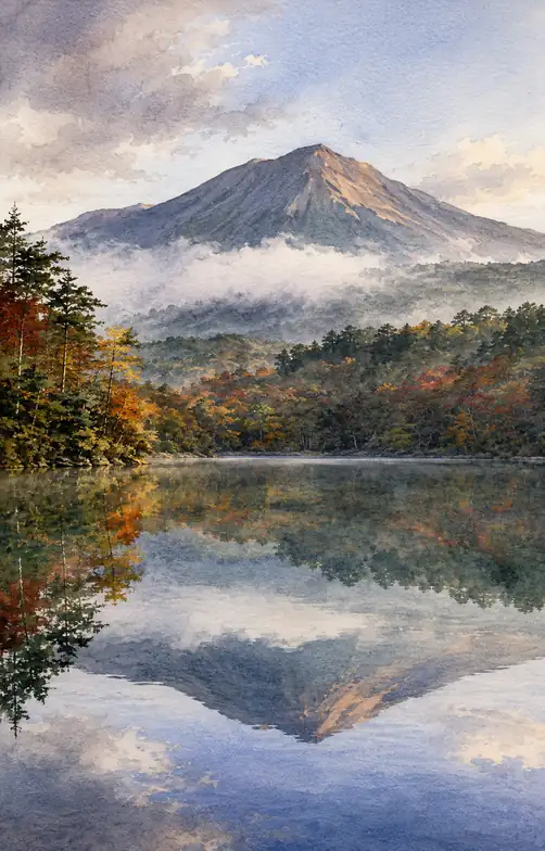 The Mountain Dreams Below the Clouds