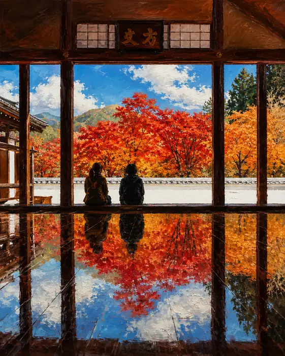 Two Silhouettes inside the Crimson Mirror