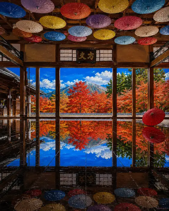Where the Temple Stands Guard, Autumn Blooms Twice