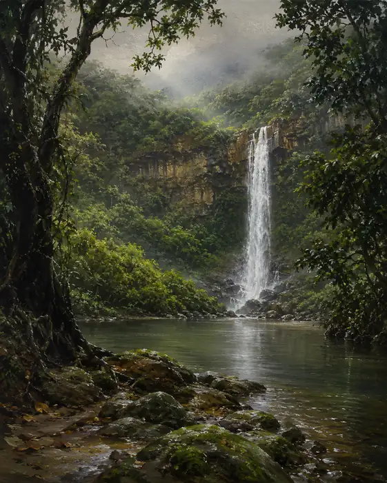 The Waterfall Hidden in Green Silence