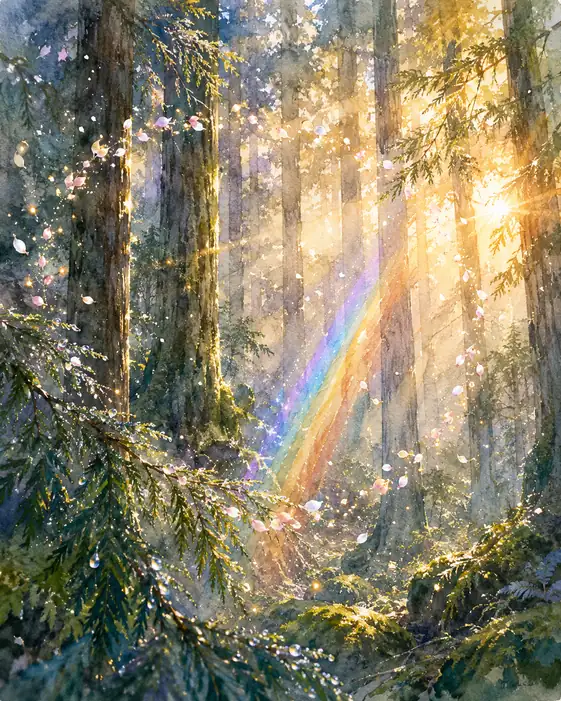 The Forest Opens a Rainbow Door