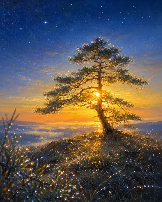The Lone Pine Carries the Dawn