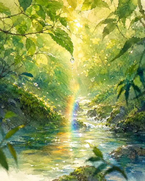 A Rainbow Grows from One Drop