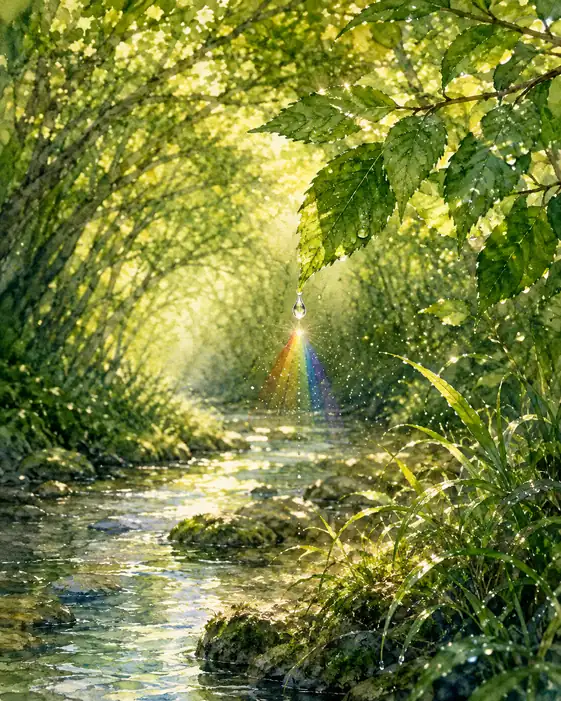 One Drop Opens the Hidden Rainbow