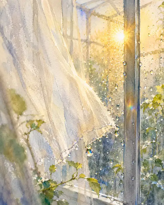 The Curtain Lets Morning Whisper In