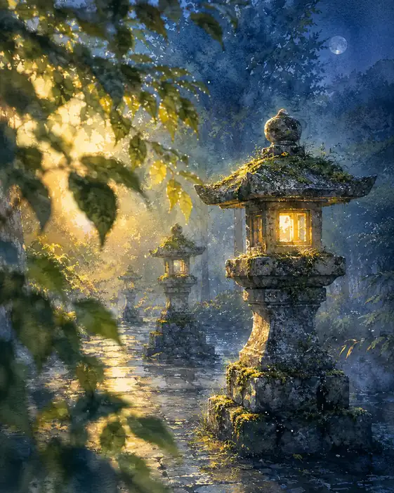 Lanterns Teach the Moon a Path