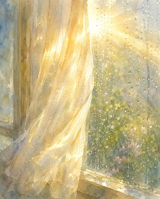 Rain Breathes Through the Curtain