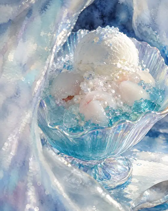 Moon-Drop Almond Parfait
