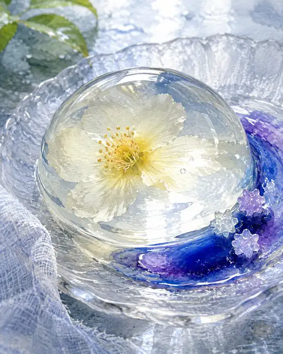 Rain Holds a Lemon Blossom