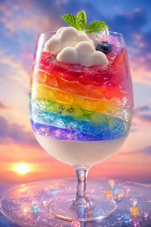 Sunset Poured Through a Rainbow