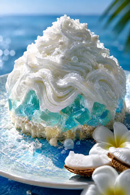 White Waves Climb a Coconut Mountain