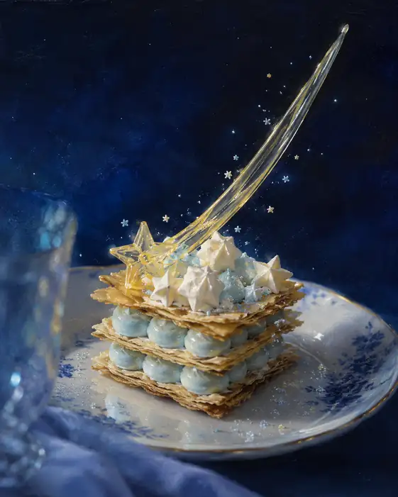 A Shooting Star Lands on the Mille-Feuille