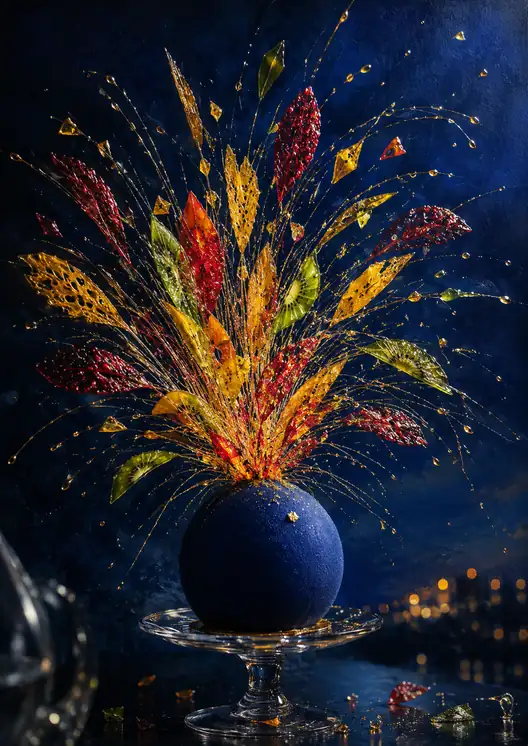 夜は食べられる花火に弾ける