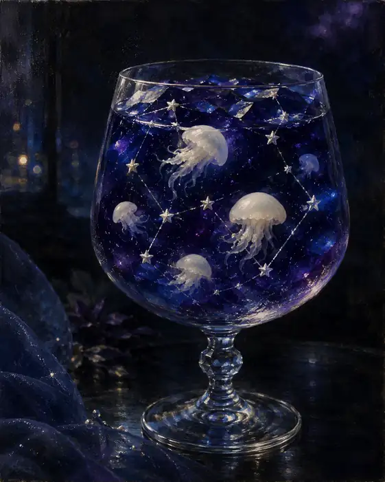 Jellyfish Constellations in a Glass Sea