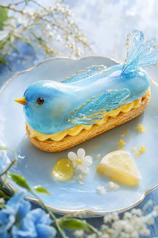 Glass Wings Carry the Blue Bird into Lemon Morning