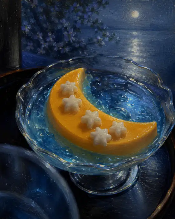 A Mango Moon Sails the Soda Night
