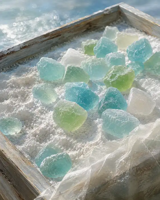 Little Waves Dream in Blue Sugar Stones